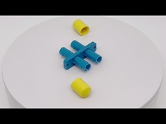 Plastic Housing Flange ST Fiber Optic Adapter Duplex