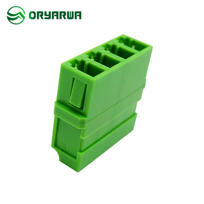 Asymmetric Welded Type LC Fiber Optic Adapter Ceramic Sleeve Flangeless Quad