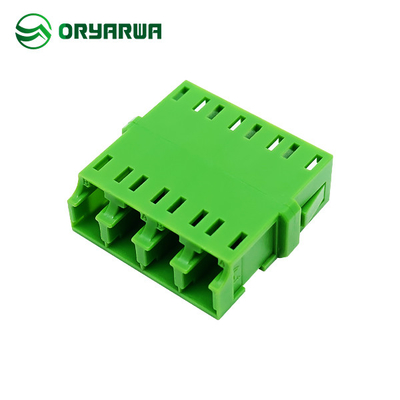 Asymmetric Welded Type LC Fiber Optic Adapter Ceramic Sleeve Flangeless Quad